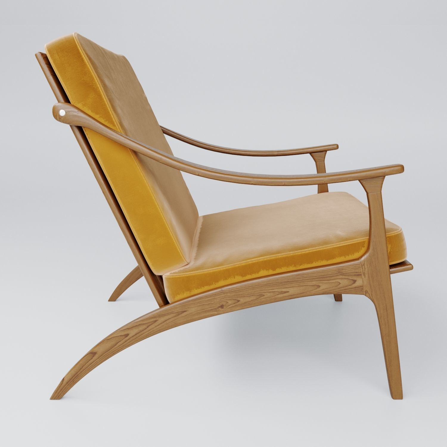 Lean Back Lounge Chair 3D model CGTrader