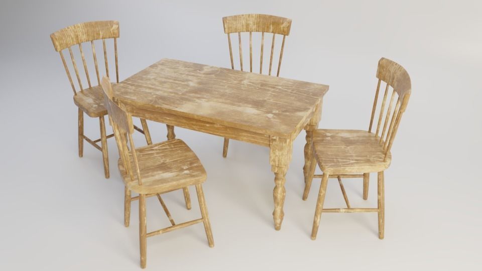 Dining table and chairs