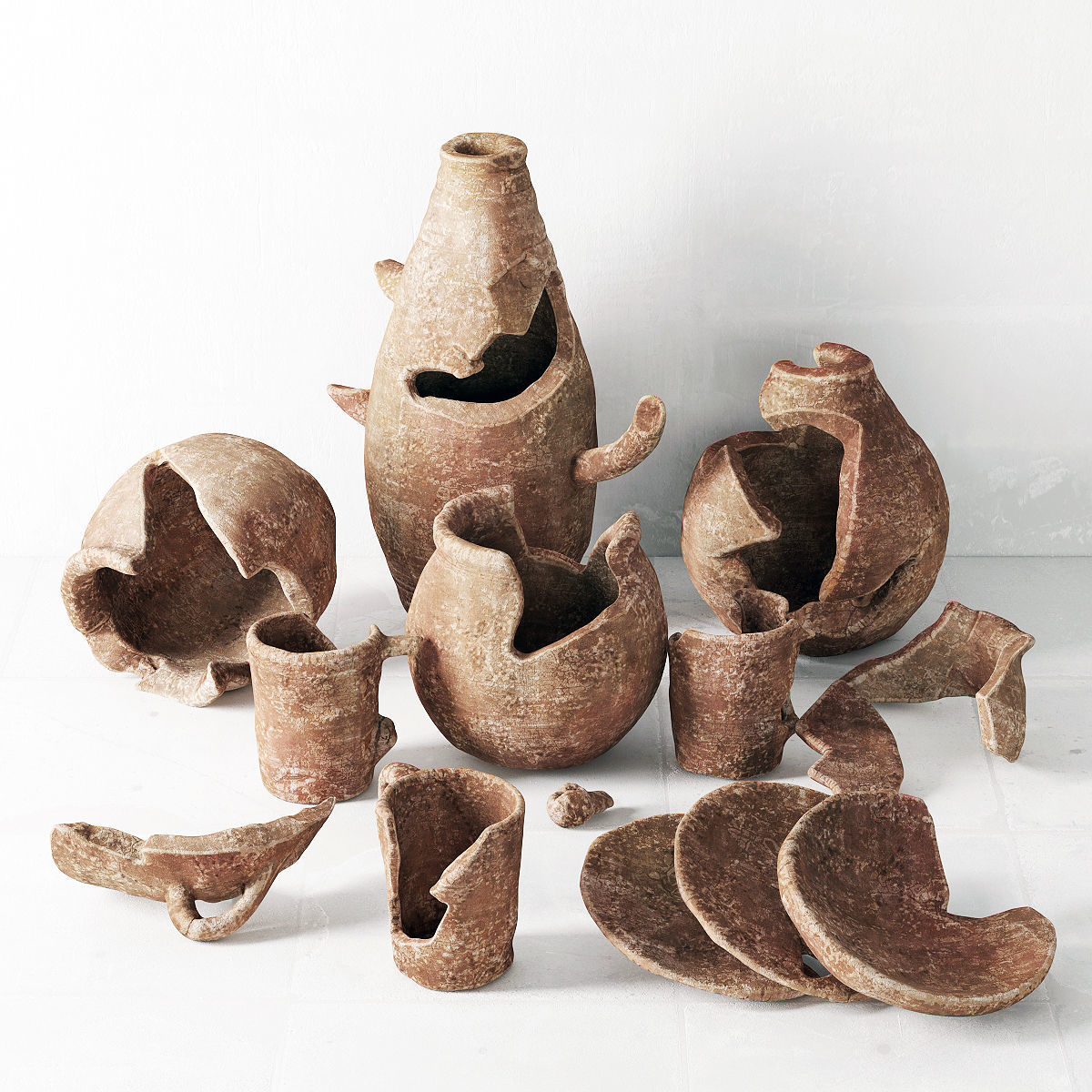 Old dishes clay
