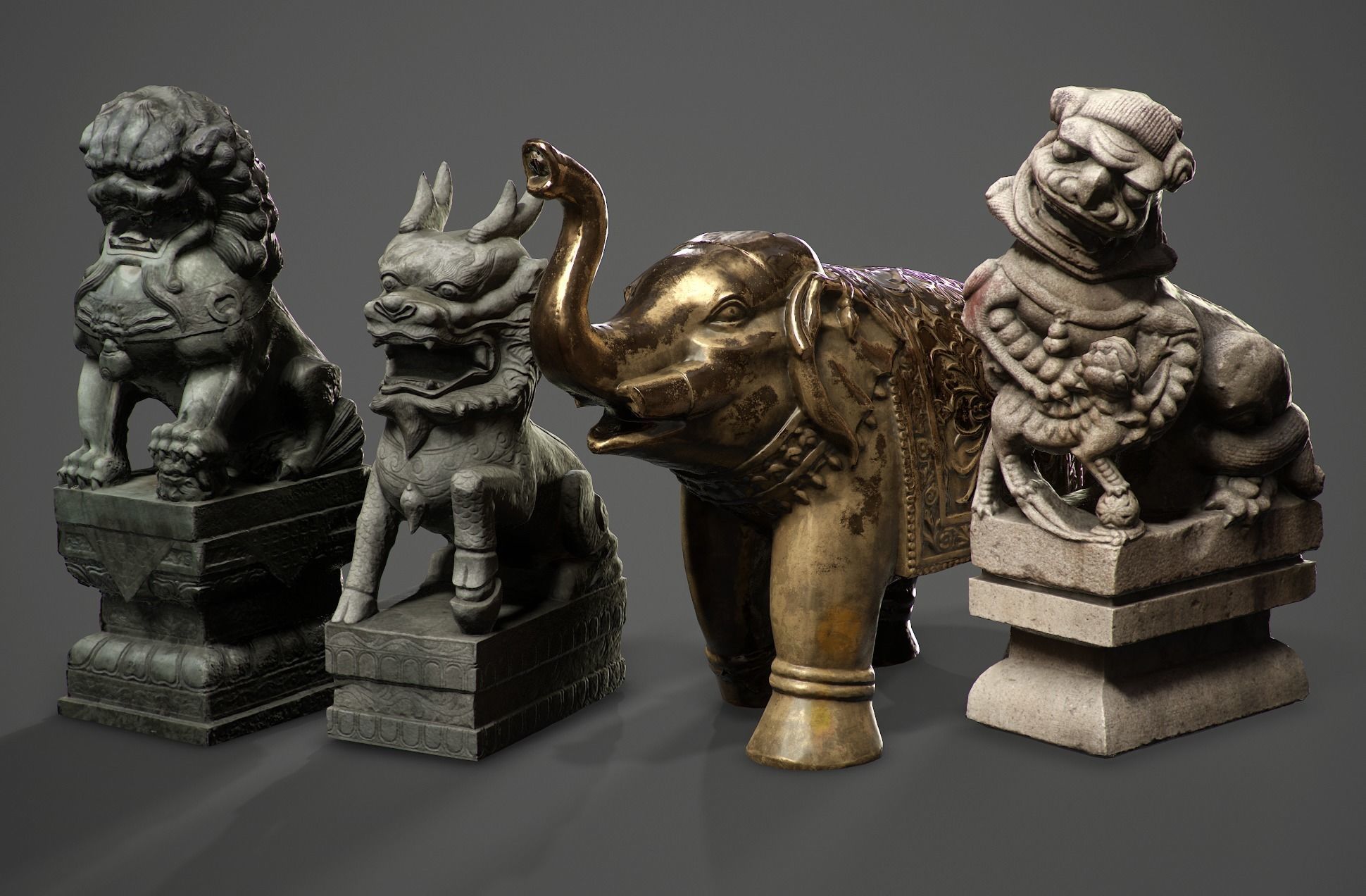 Chinese ancient statues