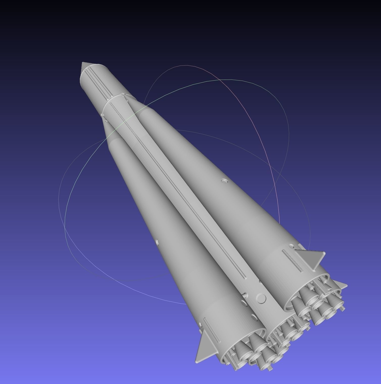 Sputnik Launcher Rocket Printable Model 3D model 3D printable CGTrader