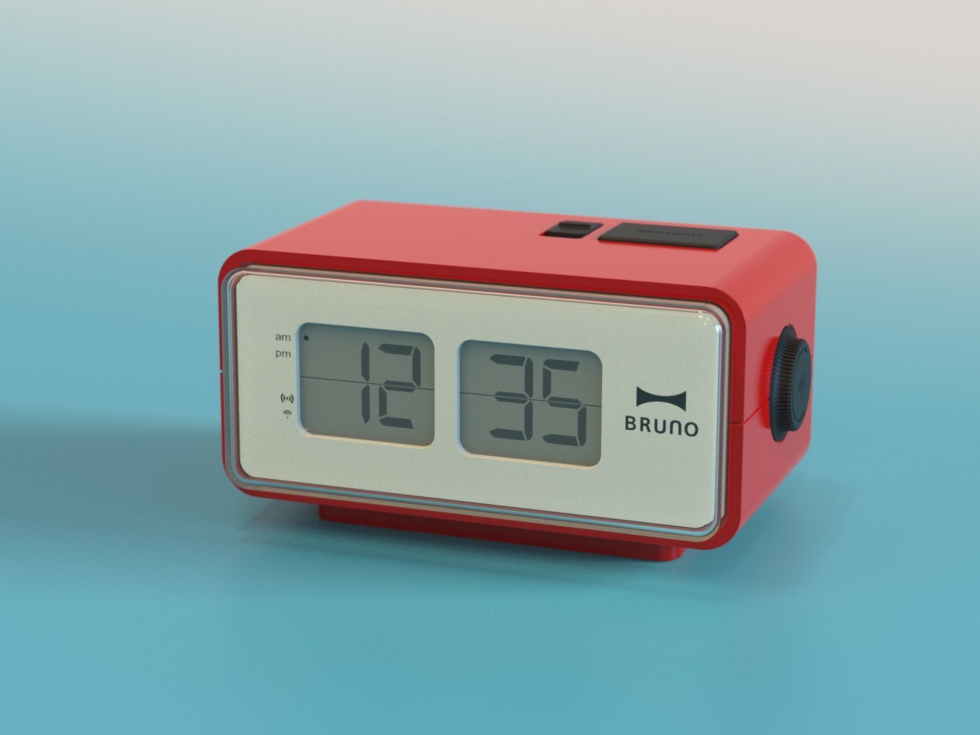 Bruno Digital Clock 3D model CGTrader