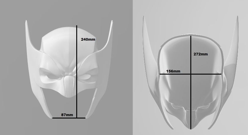 Wolverine Mask 3D model 3D printable | CGTrader
