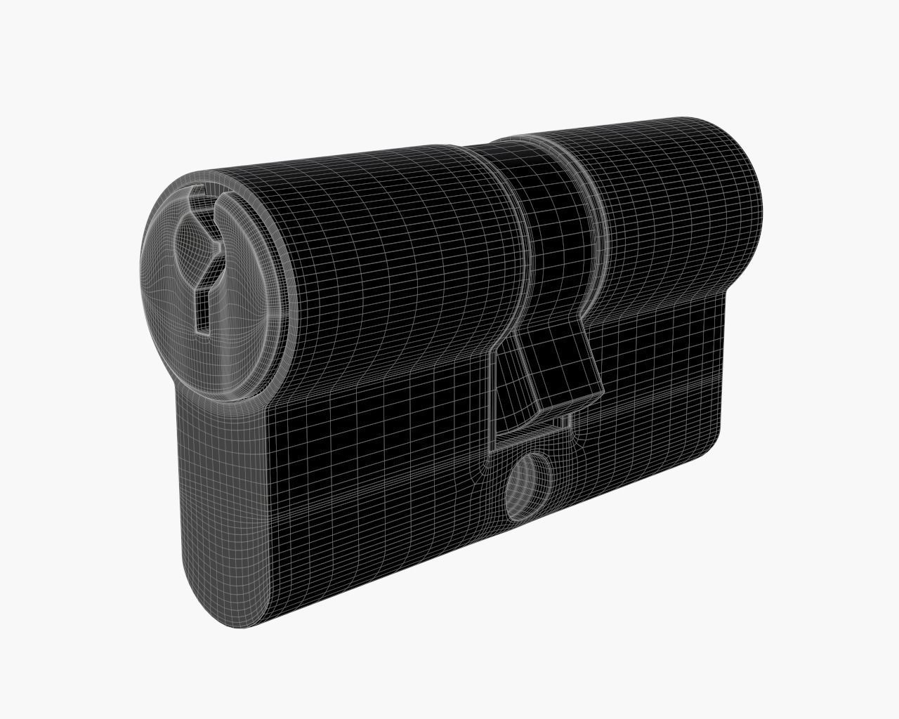 Euro Profile Cylinder Barrel Lock 3D model CGTrader
