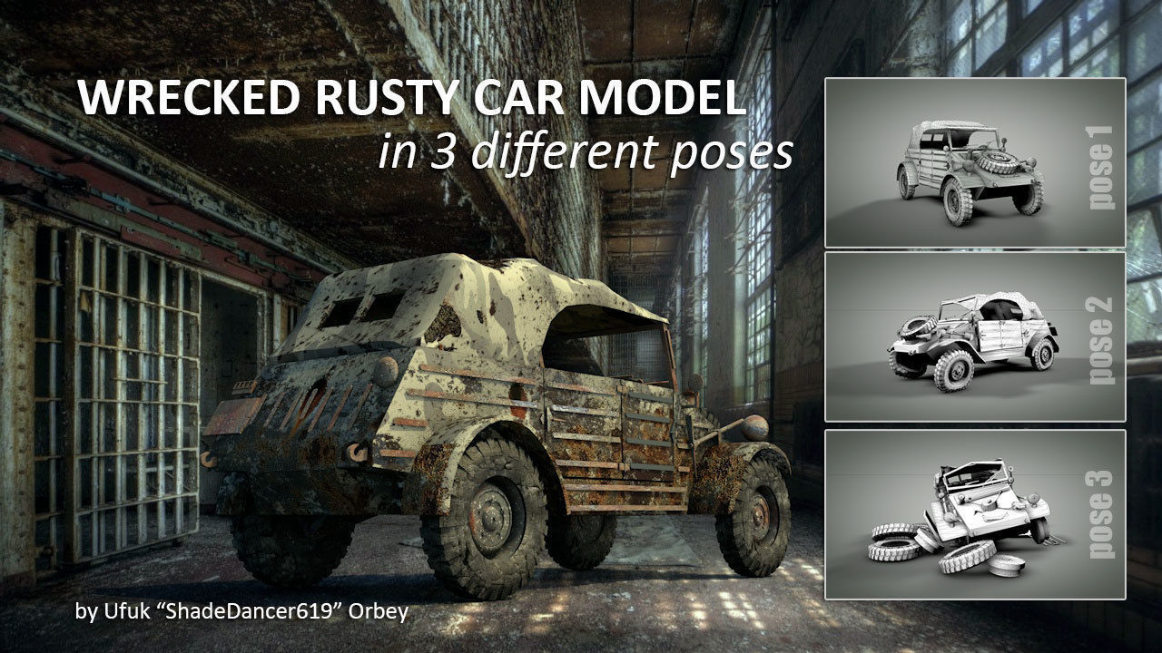 Wrecked Rusty Car