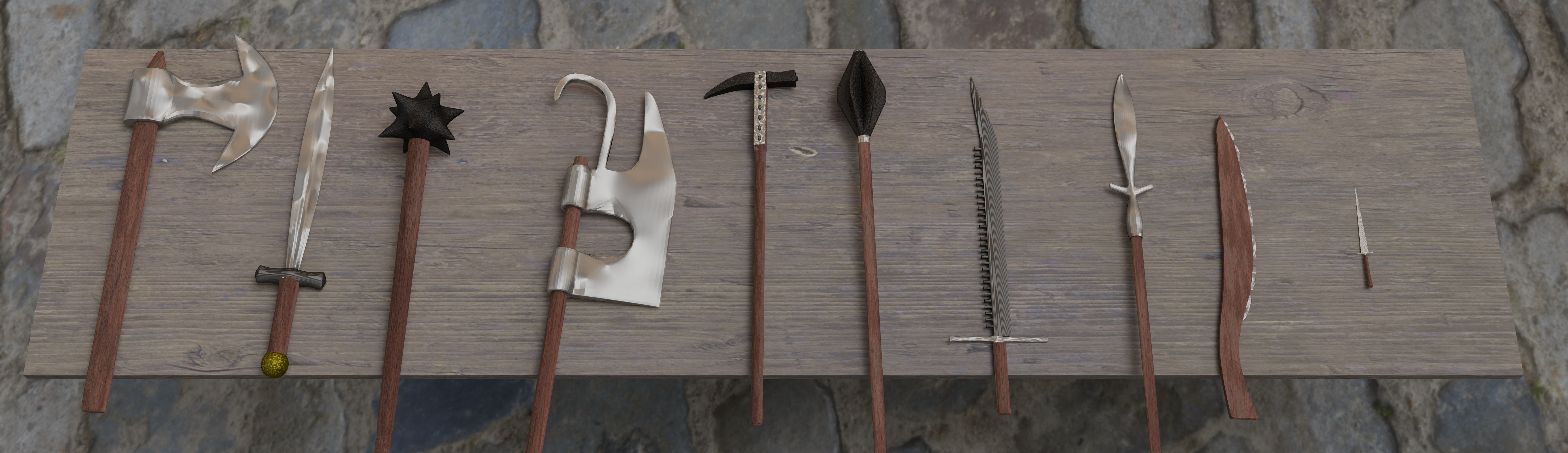 Weapons Bench Low-poly 3D model