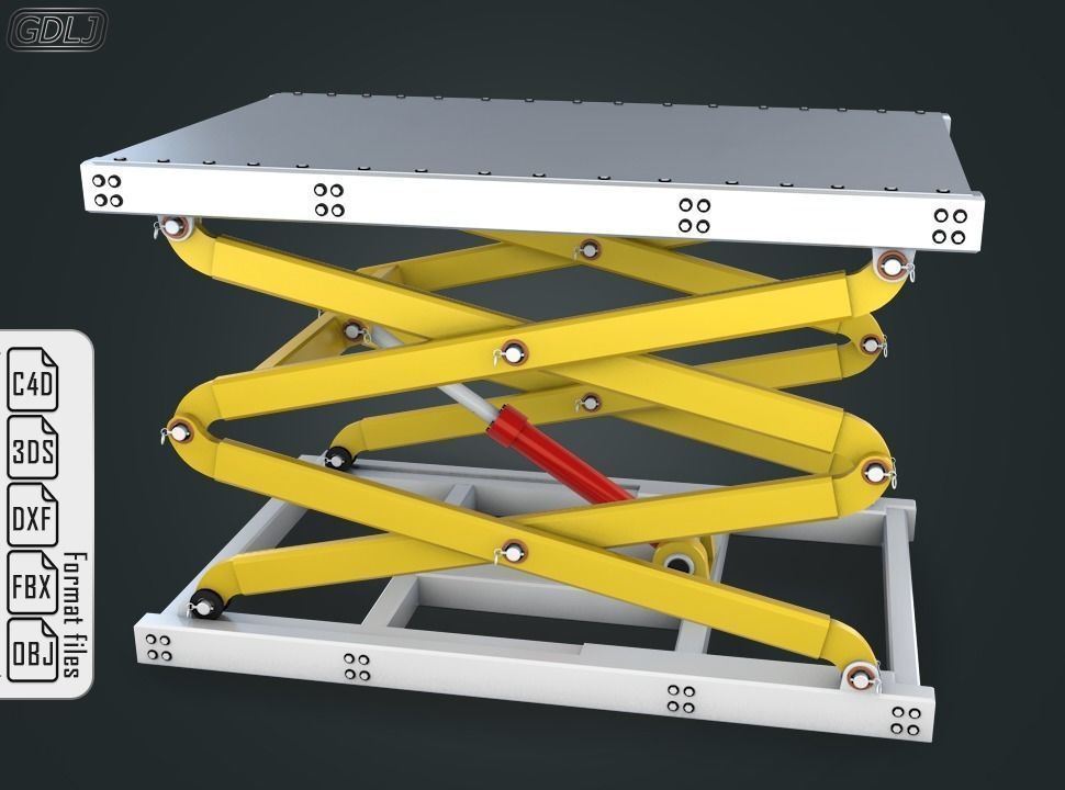 Scissor Table Lift 3D model CGTrader