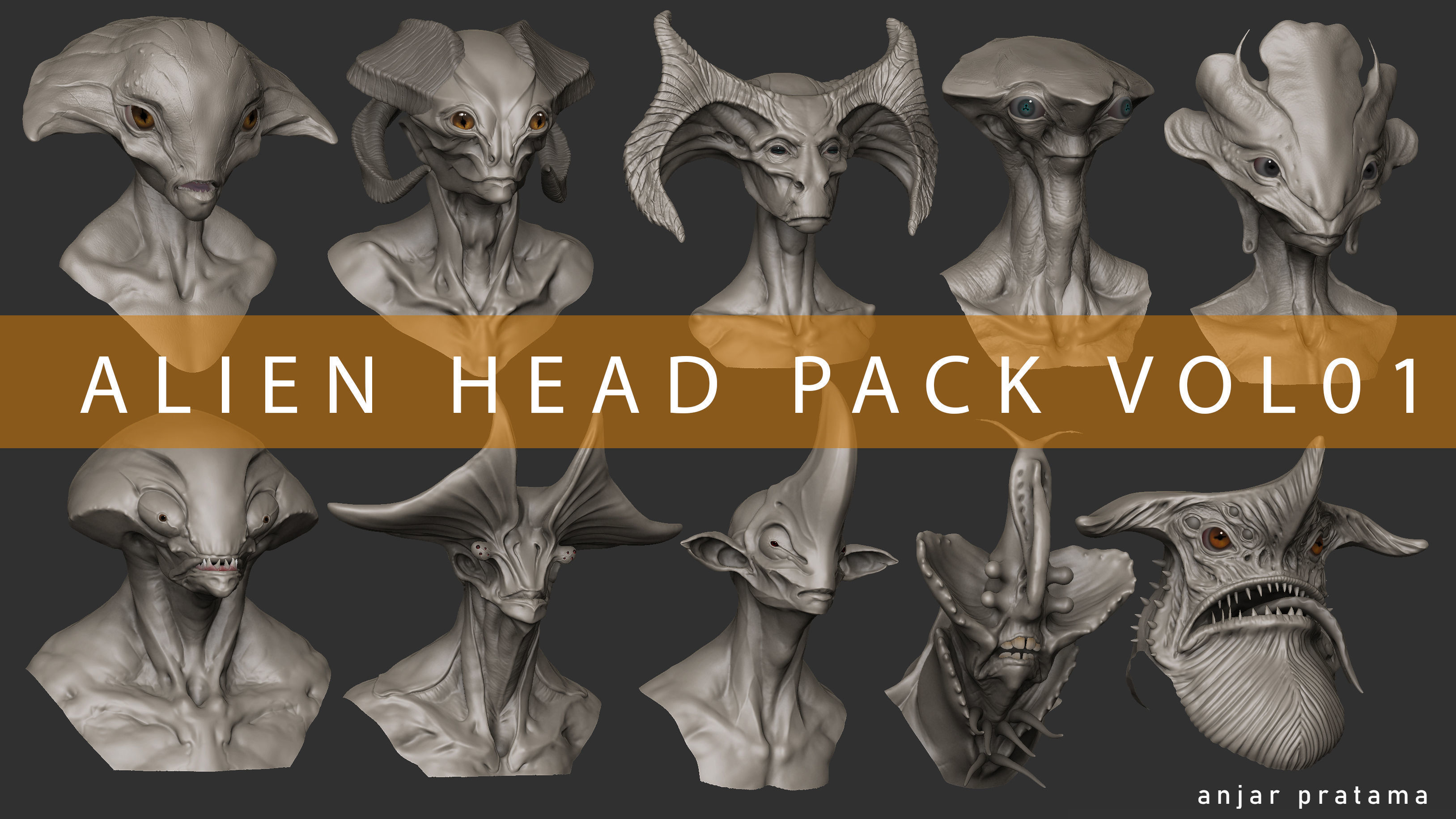 Alien Head Pack Vol 01