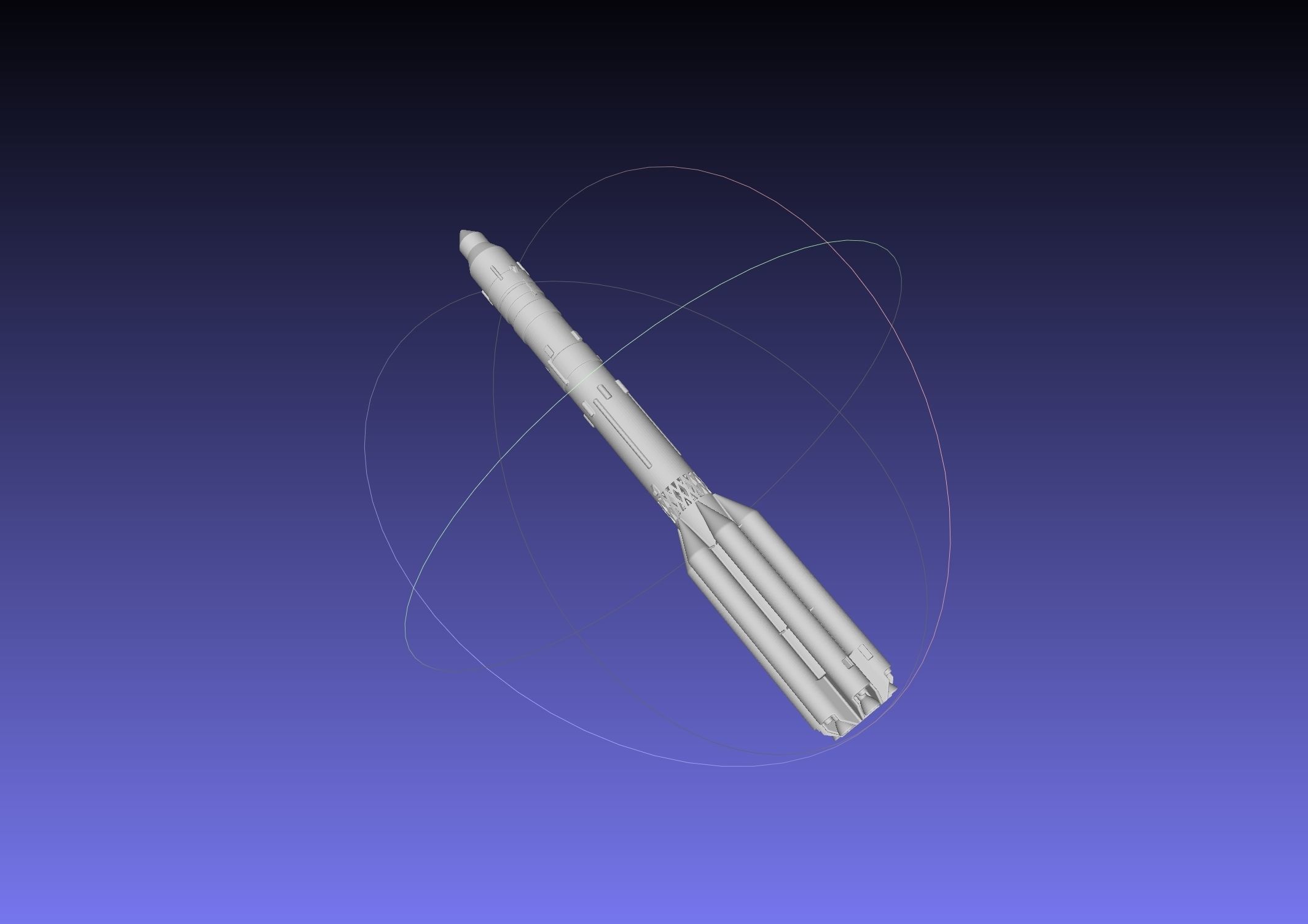 Russian Proton Rocket Printable Model