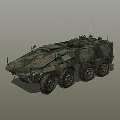3D model GTK Boxer armoured fighting vehicle with interior