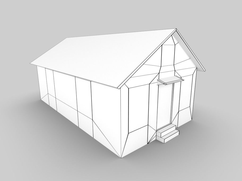 Abandoned Cottage House 3d model