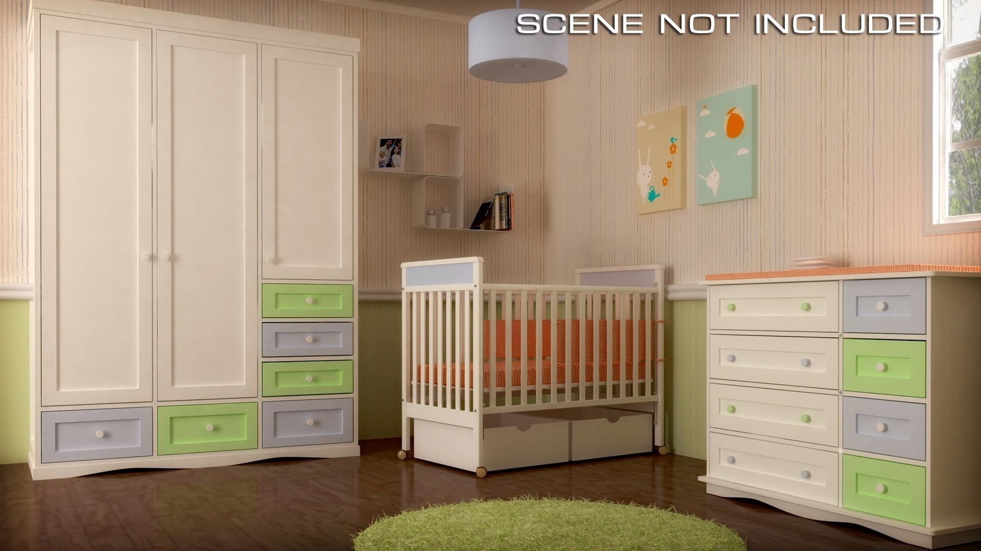 Children Bedroom Furniture Set 1 3D