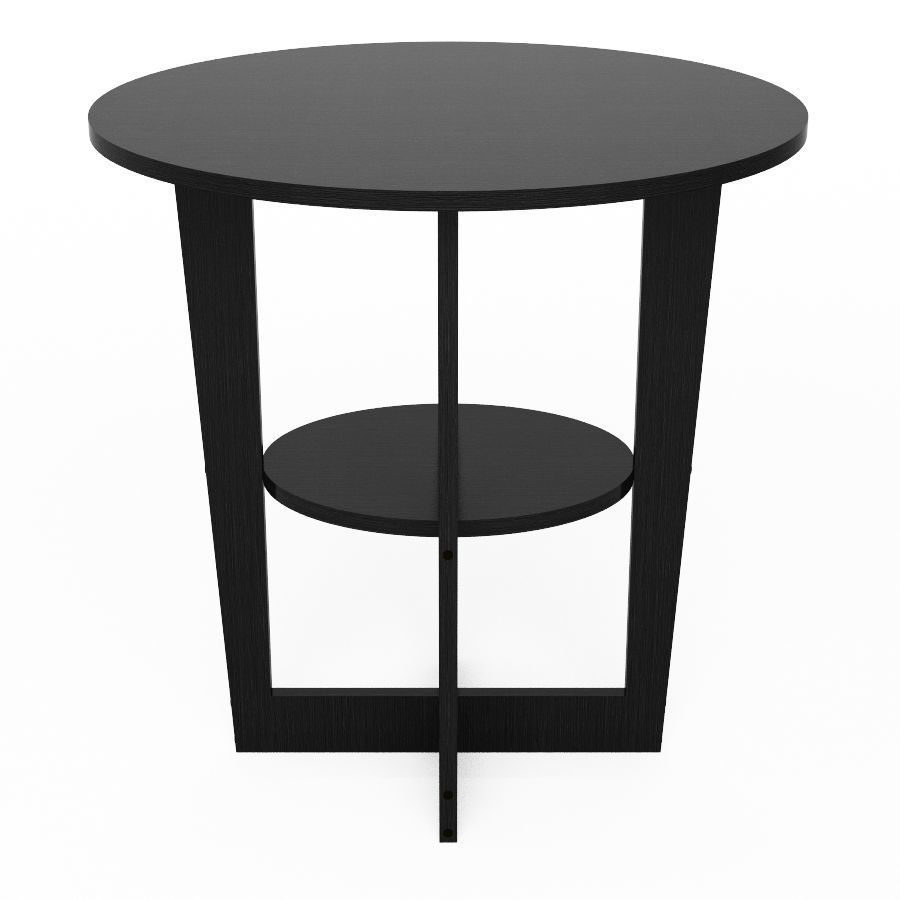 Oval Walnut End Table Furinno 3D model CGTrader