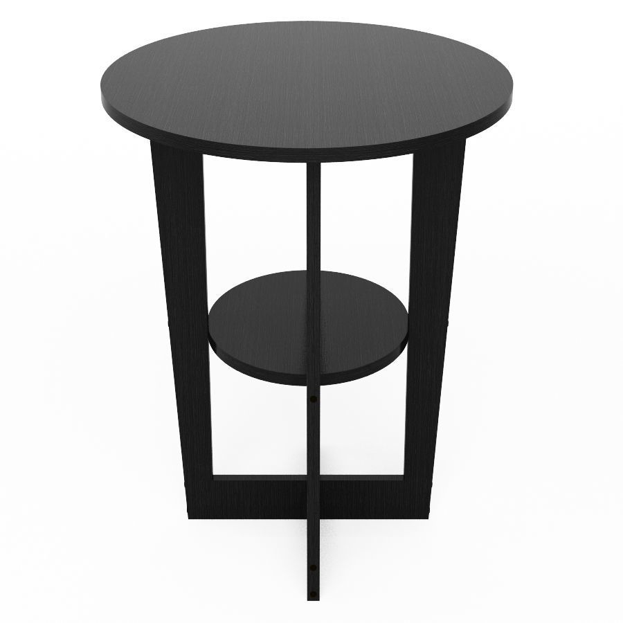 Oval Walnut End Table Furinno 3D model CGTrader