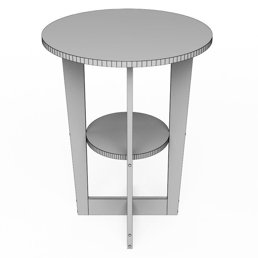 Oval Walnut End Table Furinno 3D model CGTrader