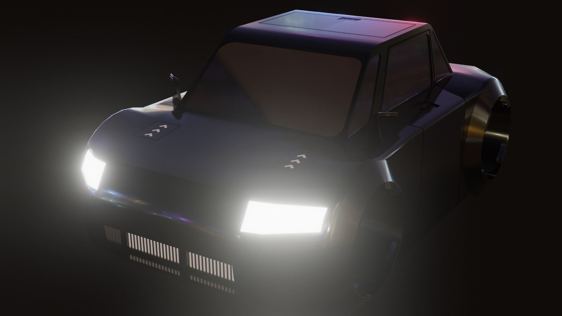 Low Poly Futuristic Car Low-poly 3D model