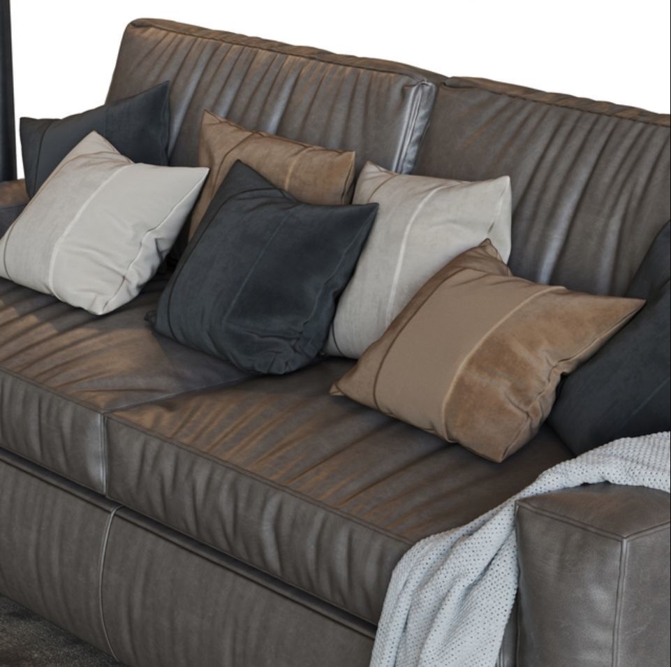 MAXWELL PREMIUM LEATHER SLEEPER SOFA 3D model CGTrader