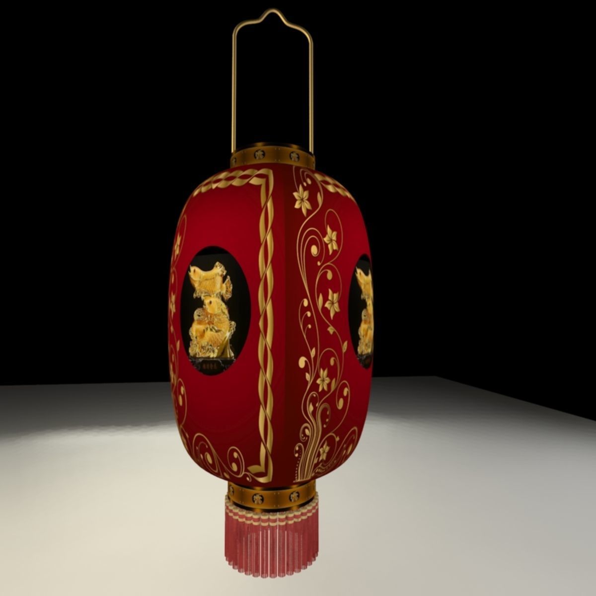 Chinese red lantern 3D model