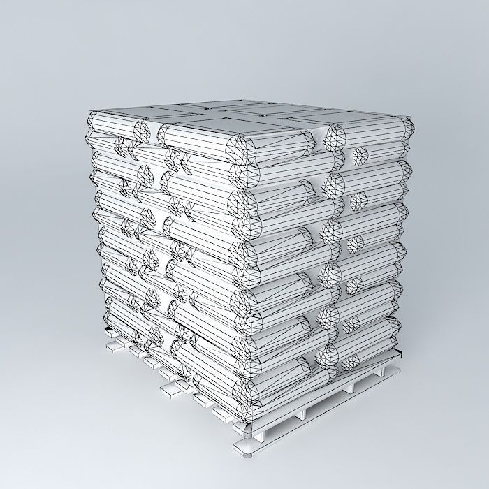 Pallet 60 Bags 3d Cgtrader Pallet 60 Bags 3d Model Max Obj Mtl 3ds Fbx Stl Dae 4