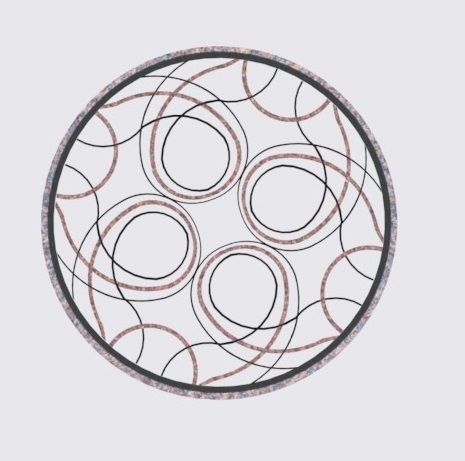 Radial ornament floor marble 3D model