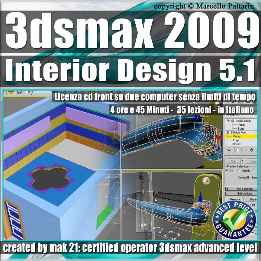 005 1 3ds max 2009 Interior Design v 5 1 Italiano cd front