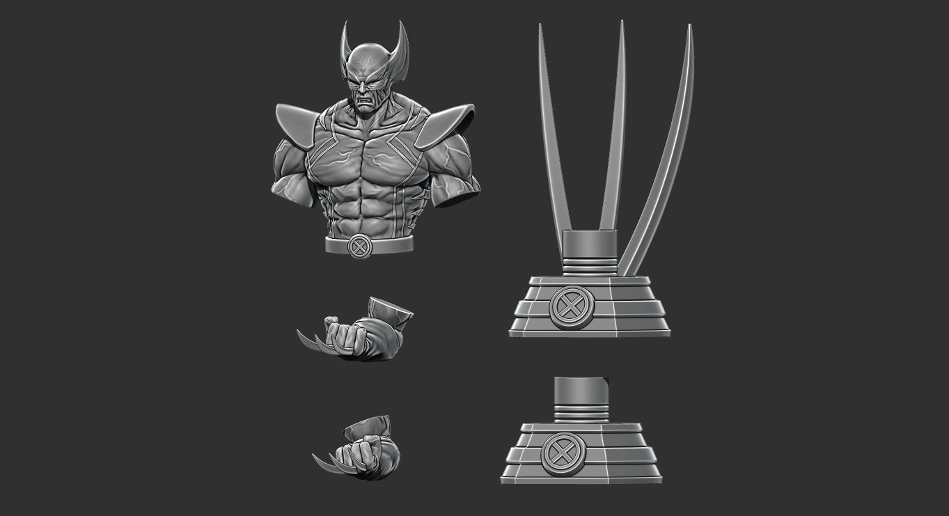 Wolverine Bust - Marvel 3D print model 3D model 3D printable | CGTrader
