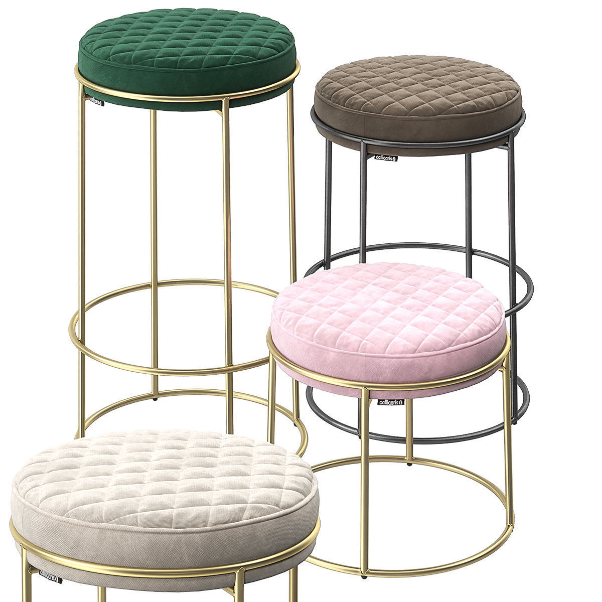 Calligaris Atollo stools 3D model