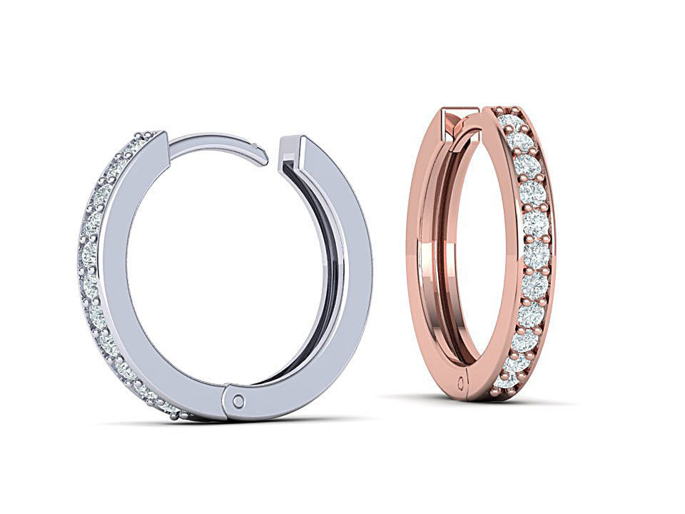 Hoop earrings 17mm 3dmodel printable