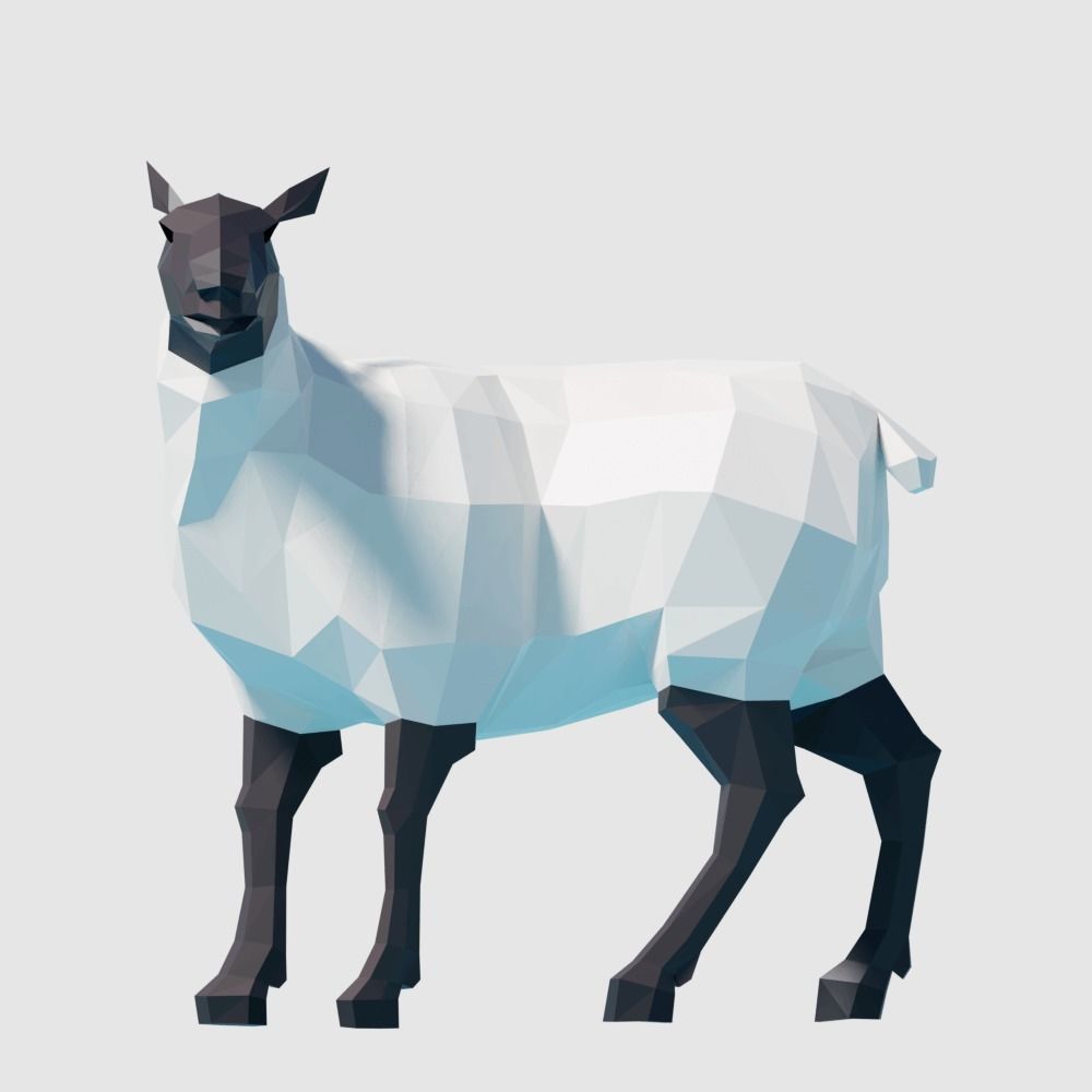 Sheep Low-poly 3D model