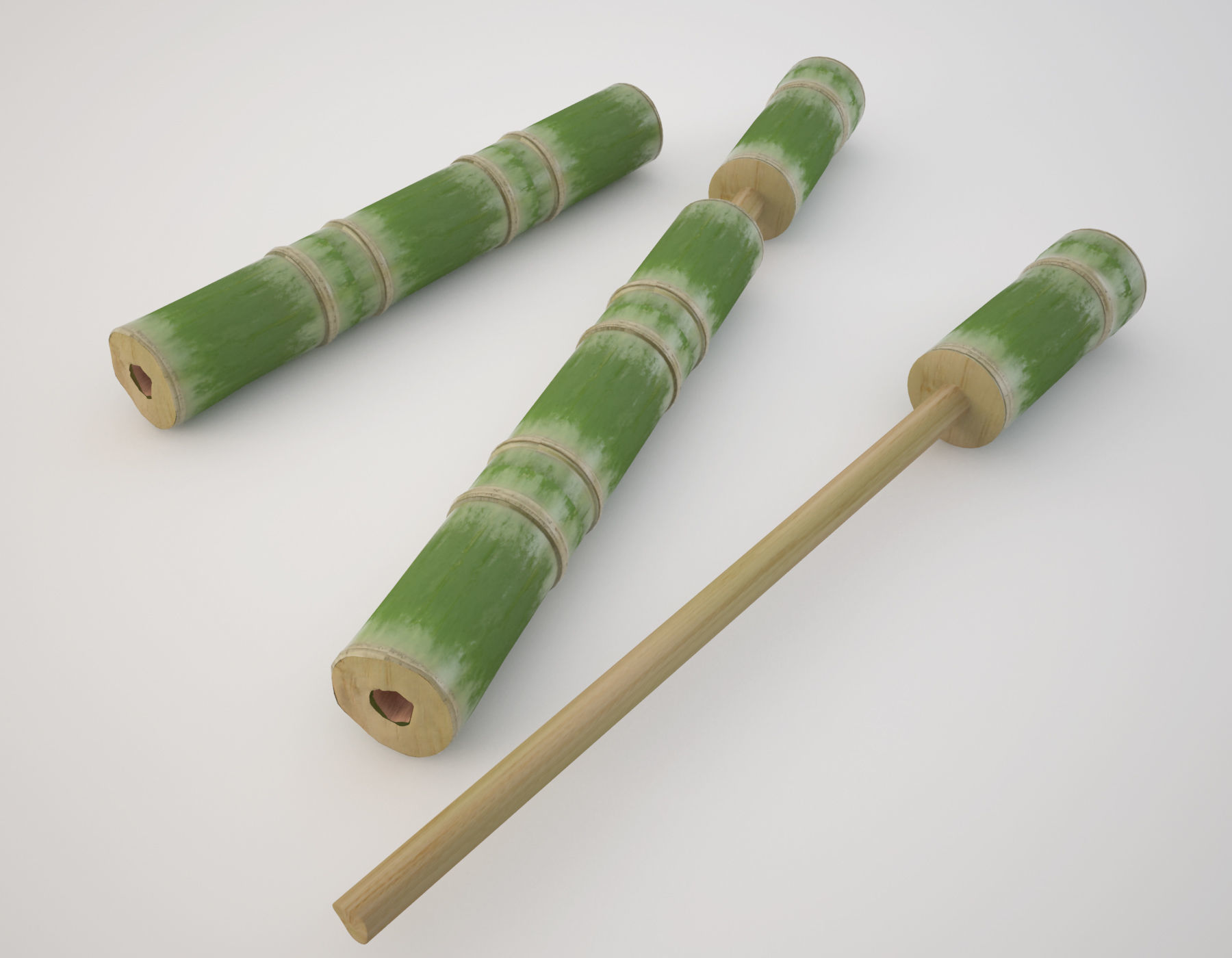 BAMBOO TREE GUN 3D model CGTrader
