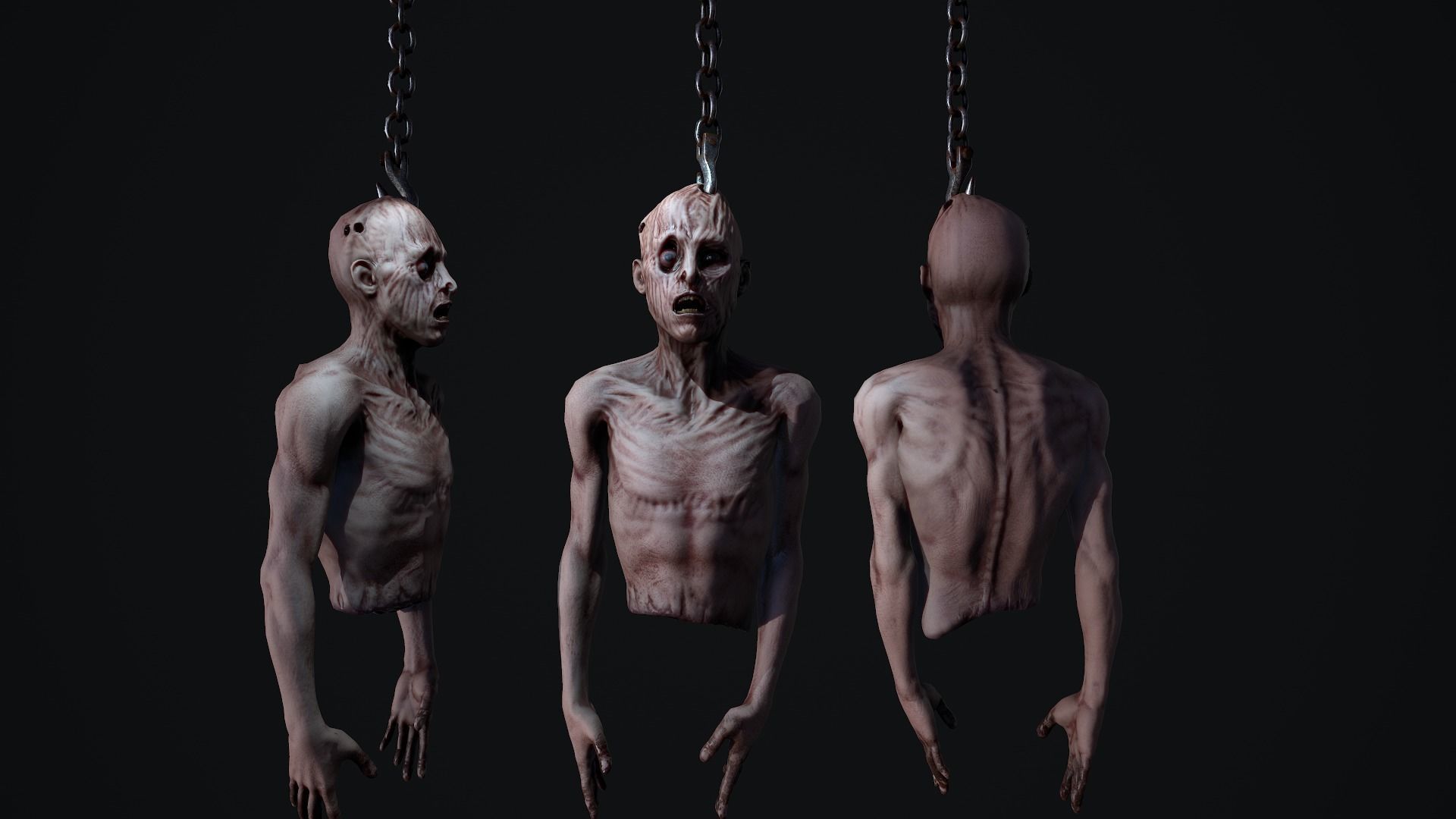 Creepy hanging man