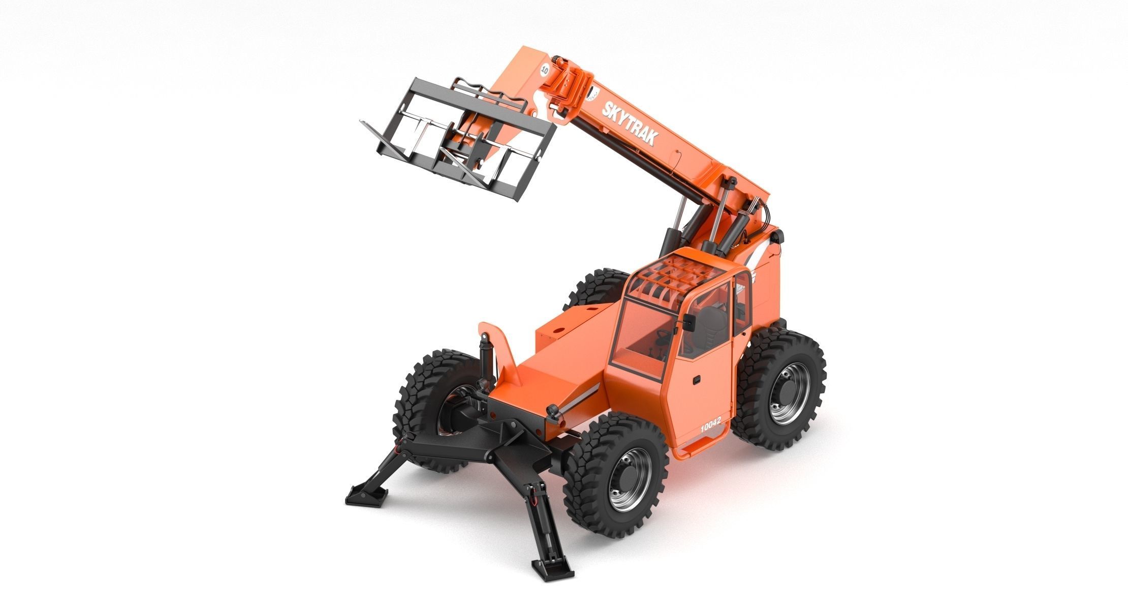 JLG 10042 SkyTrak Telehandlers 3D model CGTrader