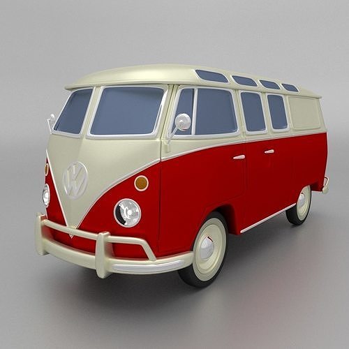 VW Bulli Samba T1 Bus free 3D model | CGTrader
