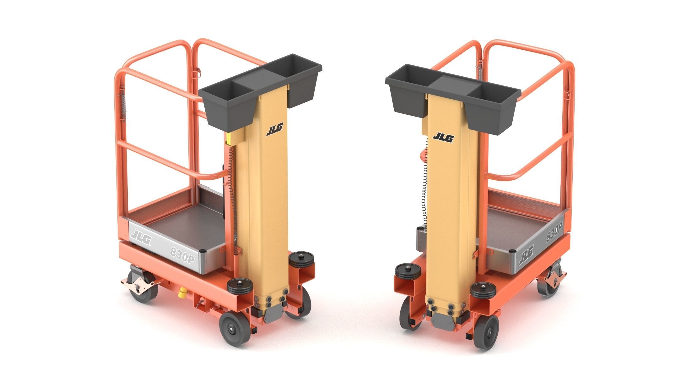 JLG 830P Push Around Mast Liff 3D model CGTrader