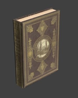 Low poly 3d model book