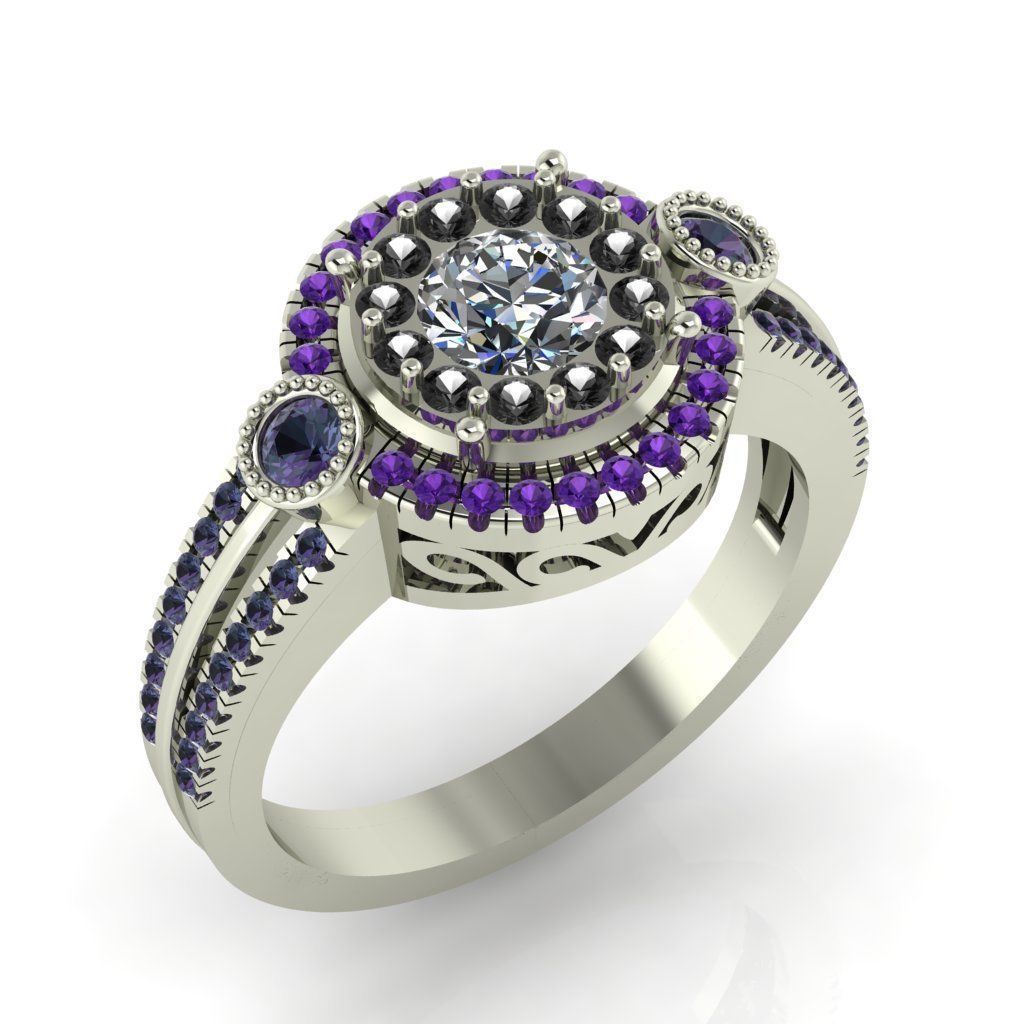 Diamond Ring For Ladies 3D file for 3D Printing 3D print model