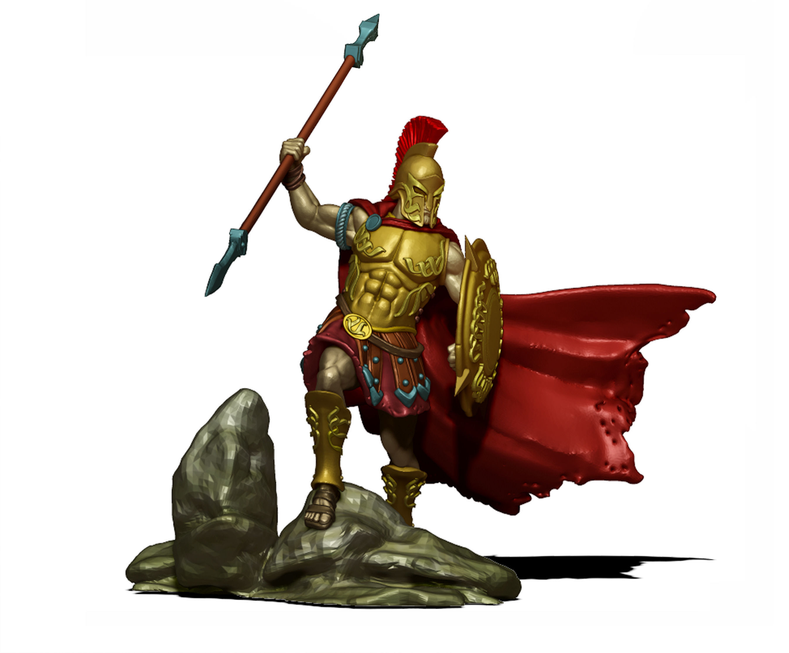 greek hoplite - phobos - 35mm scale 3D print model