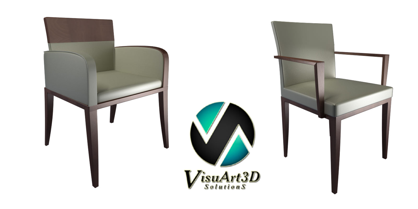 Azure Contemporary Armchair Set 27 3D model