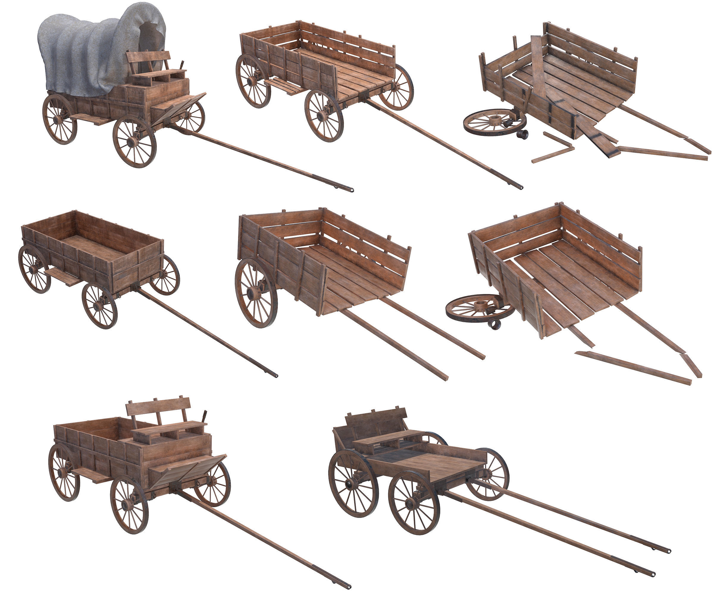 wooden wagons