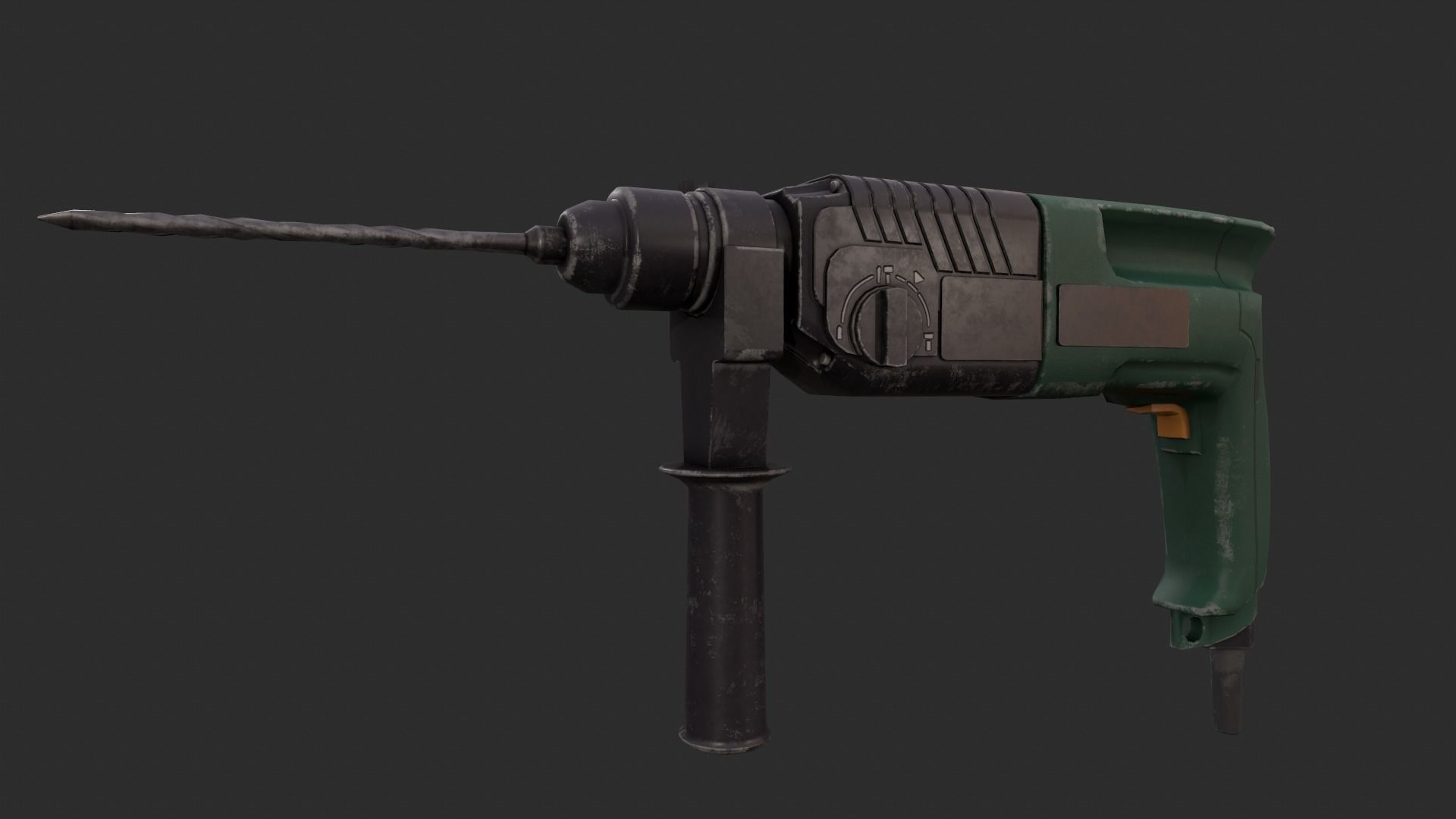Perforator Drill - PBR Game Ready Low-poly 3D model Low-poly 3D model
