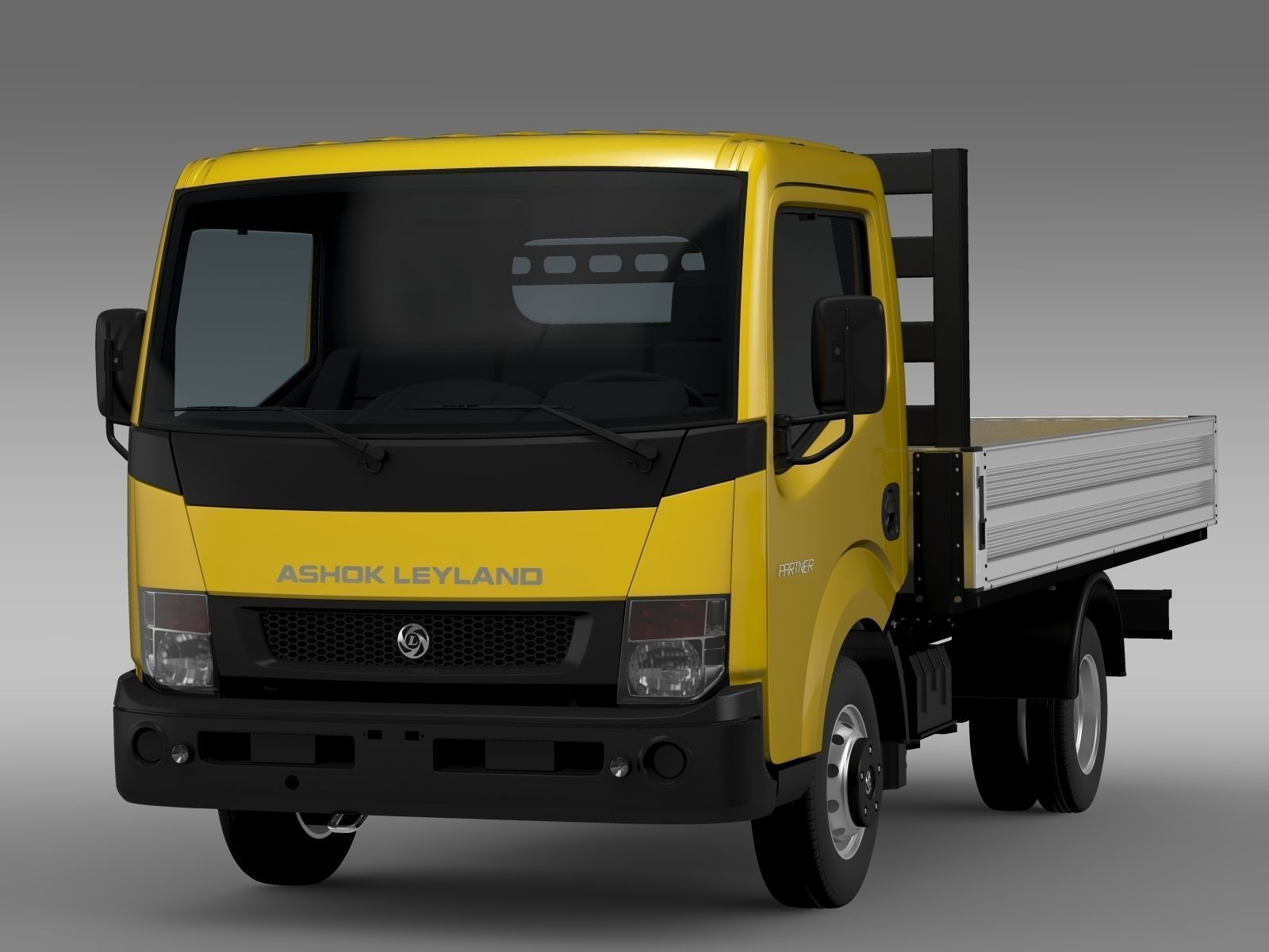 Ashok Leyland Partner Tipper 2015 3D Model MAX OBJ 3DS FBX C4D LWO LW