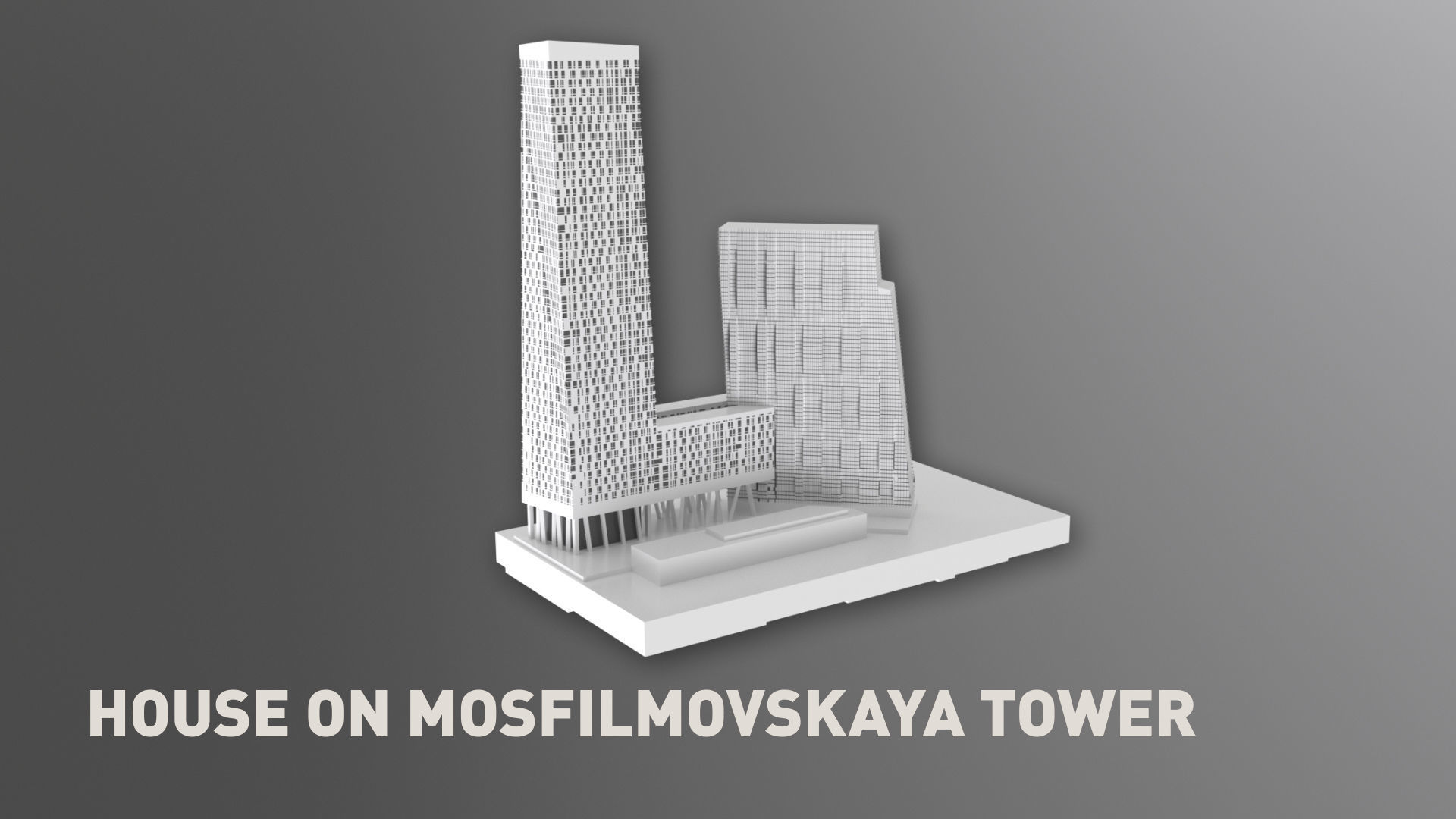 House on Mosfilmovskaya Tower 3D model