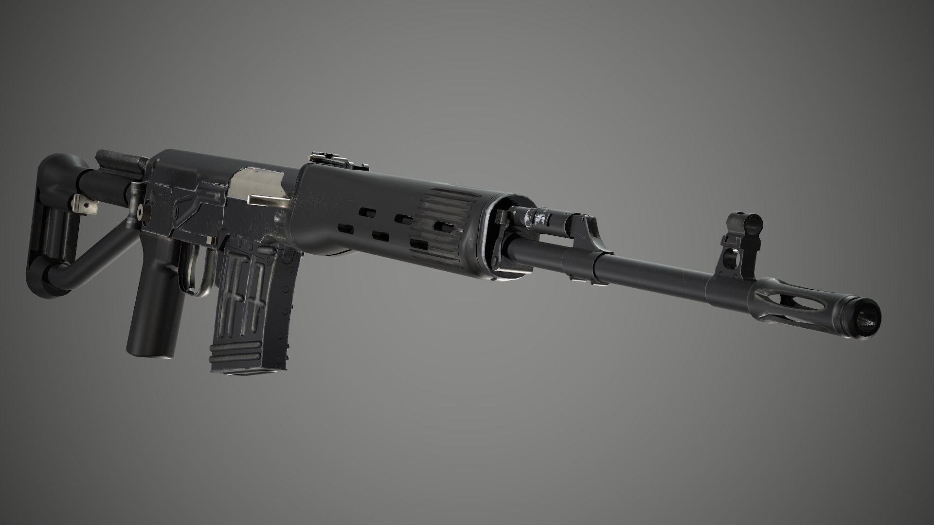 3D model SVD-S sniper VR / AR / low-poly | CGTrader