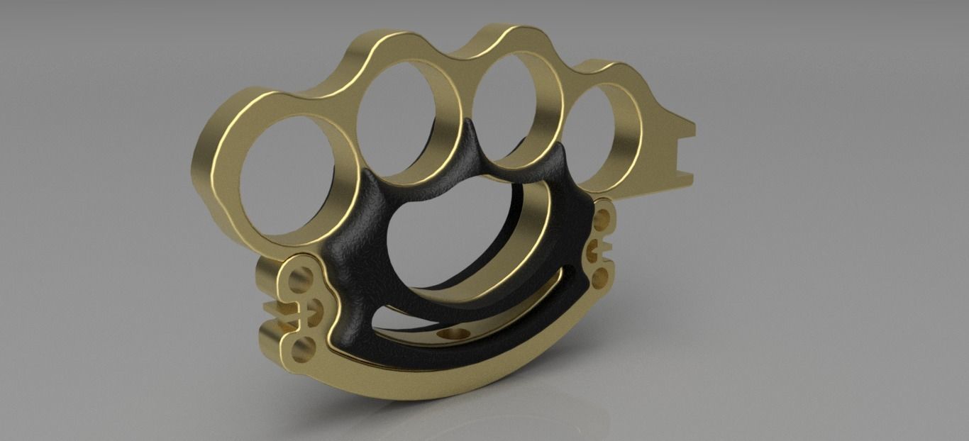 brass knuckles x slingshot 3D model 3D printable CGTrader