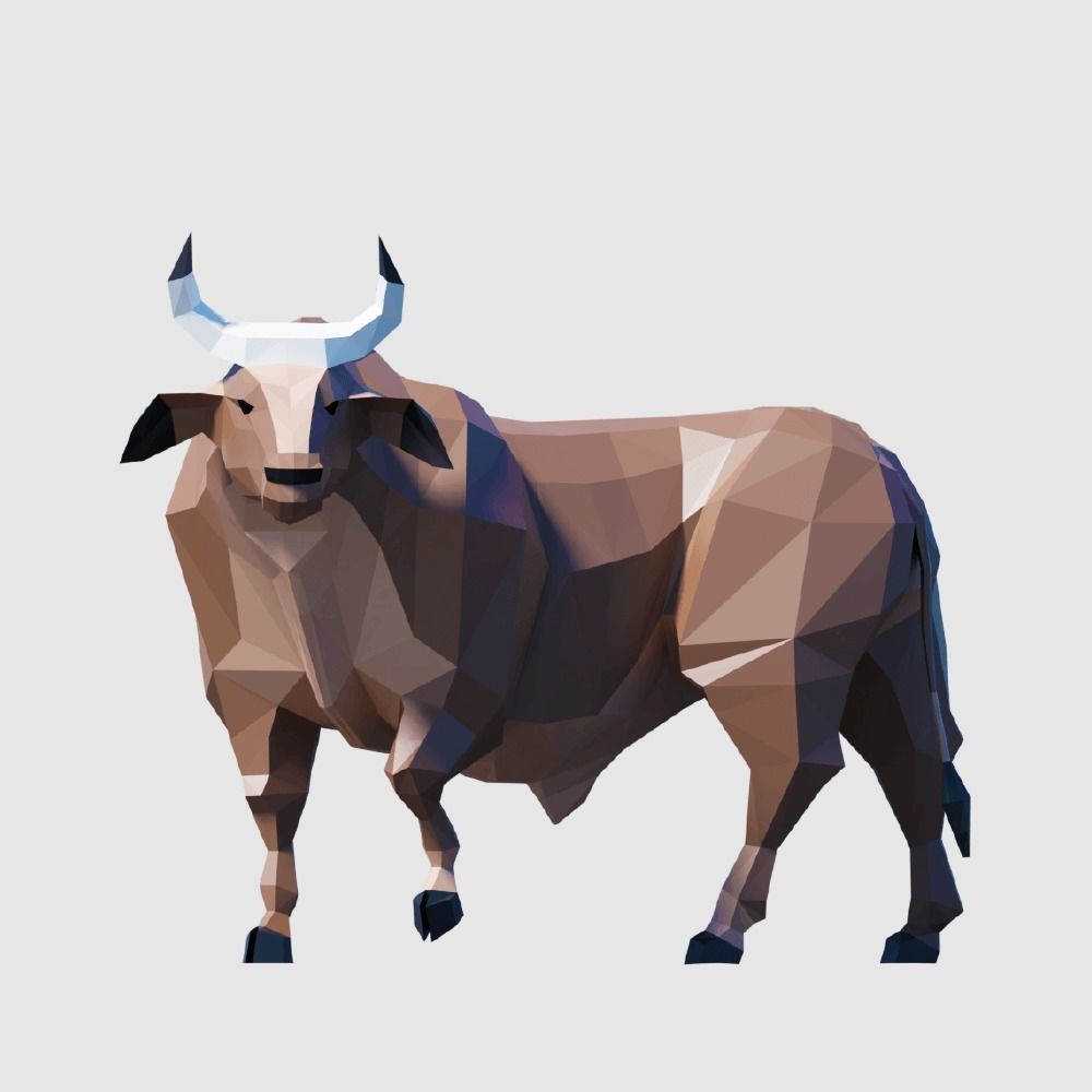 Lowpoly Bull Low-poly 3D model