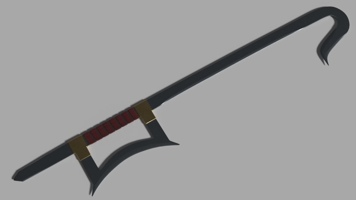 Chinese Hook Sword 3D model CGTrader