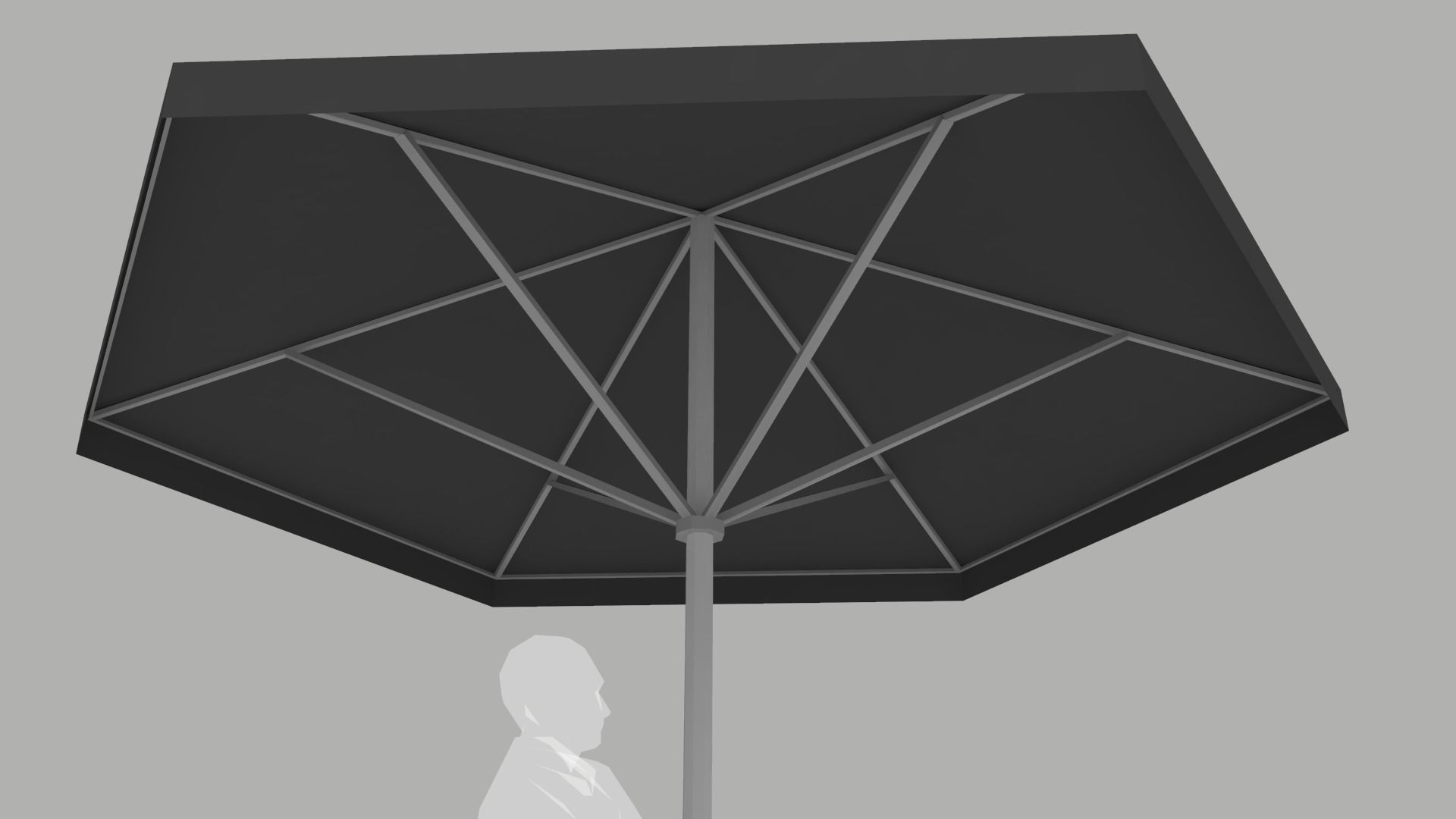 Valet Parking Podium with Umbrella 3D model CGTrader