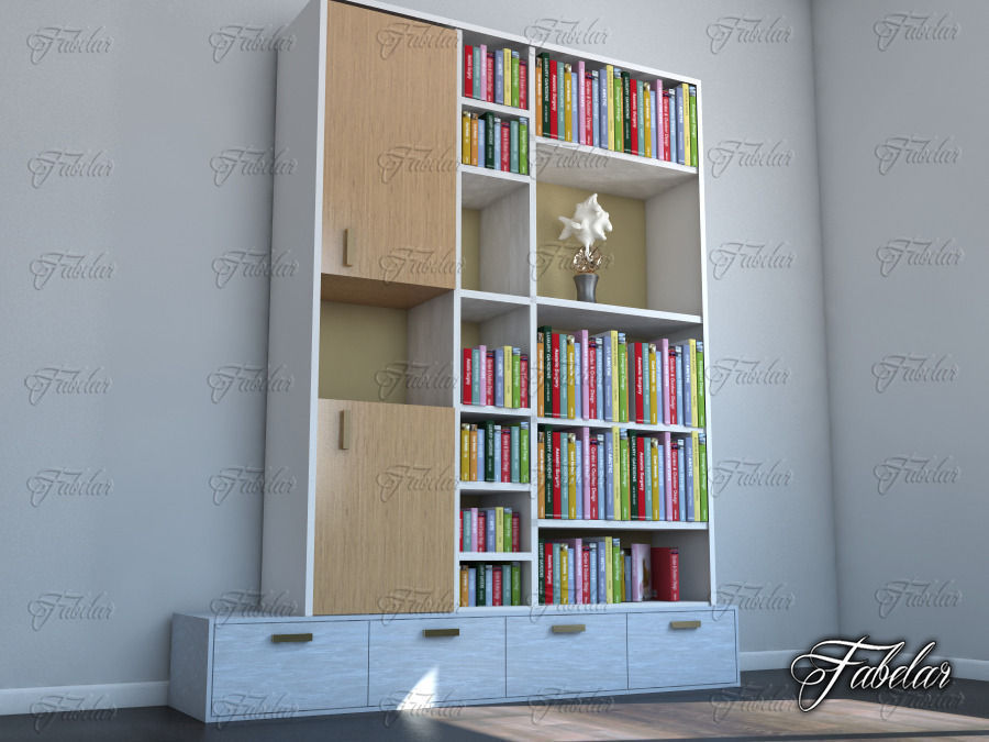 Bookshelf 3D model