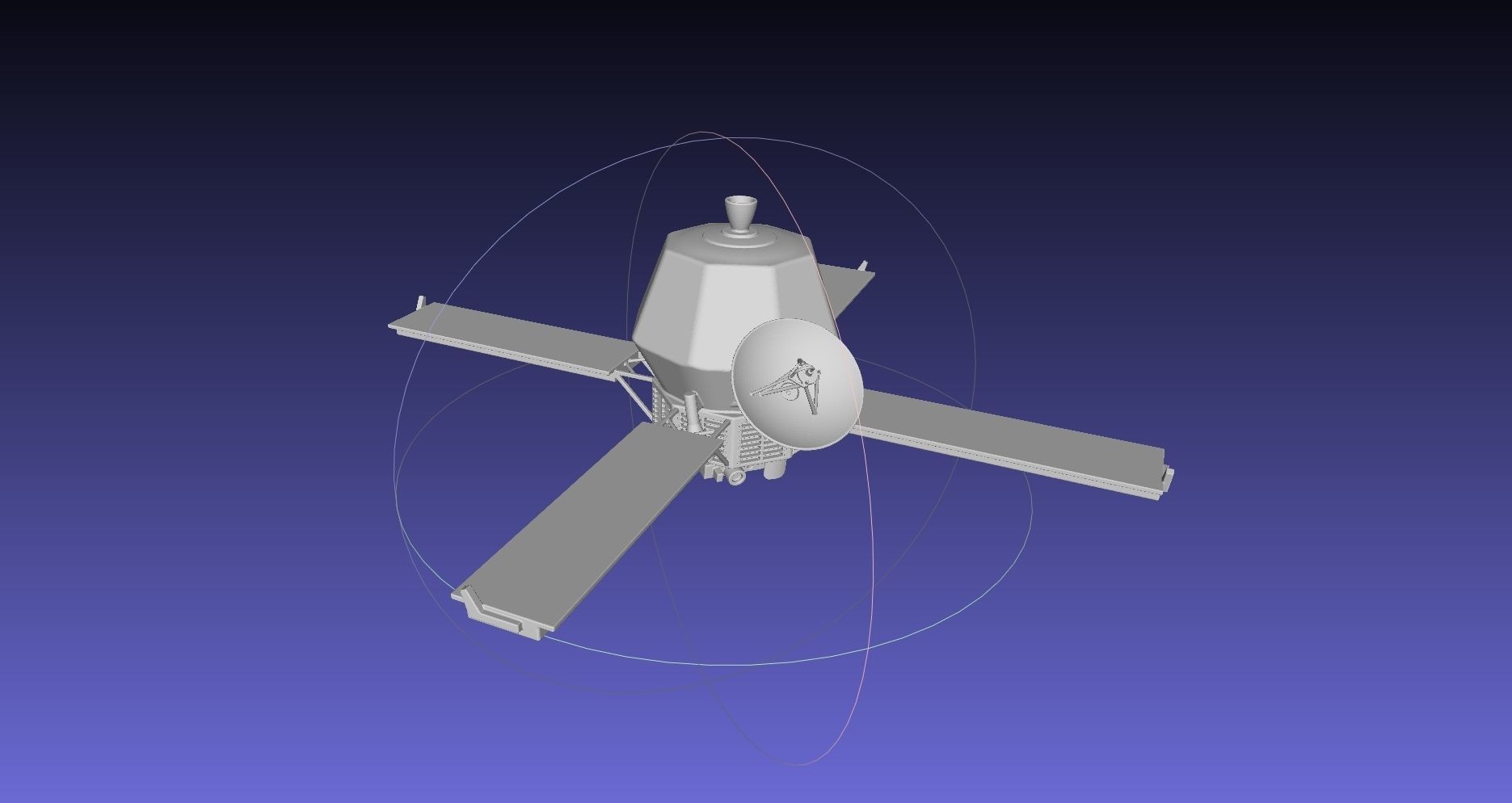 Mariner 9 Mars Probe Basic Printable Model