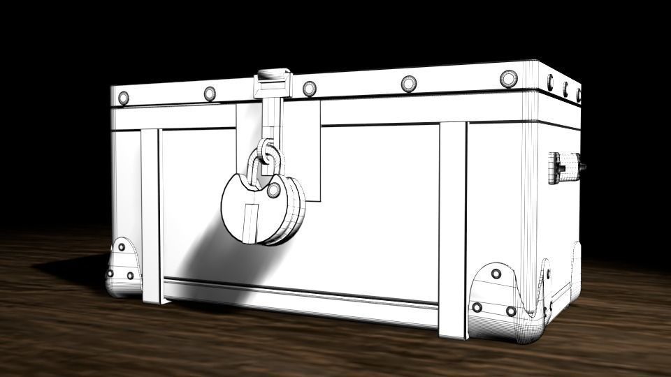 Metal Strong Box 3D model CGTrader